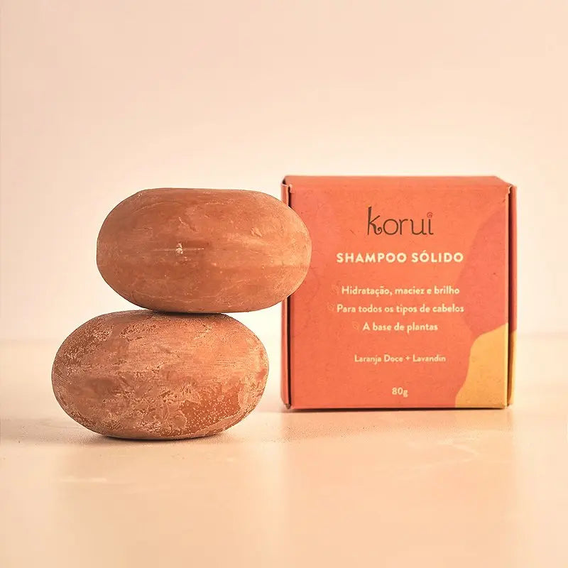 Kit sabonete + shampoo + condicionador sólido em barra Korui