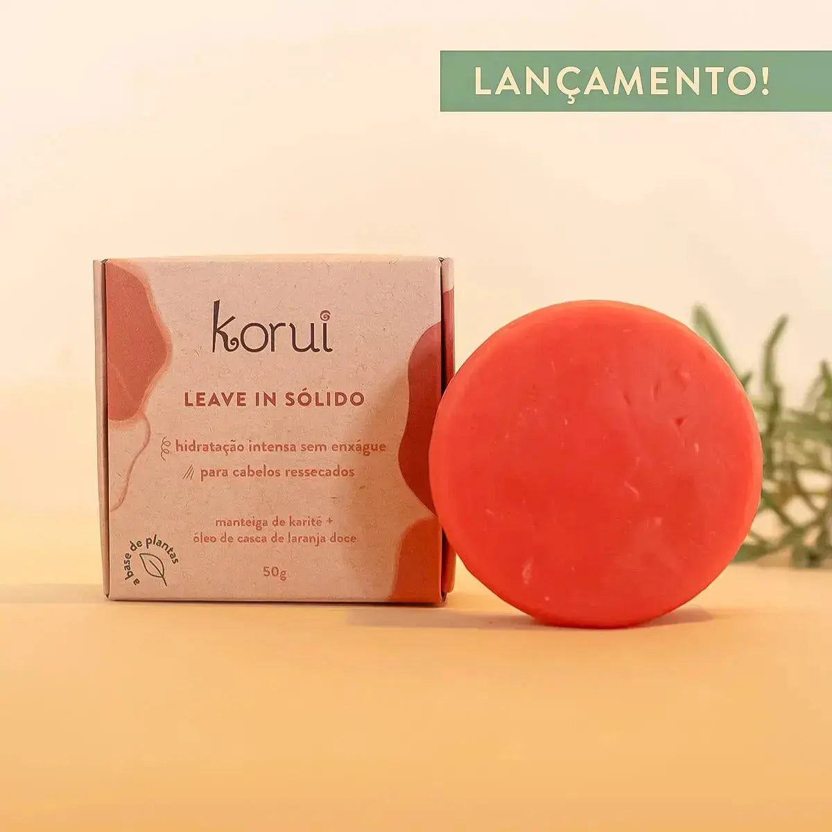 Leave in Modelador Natural Sem Enxágue Sólido em Barra Korui