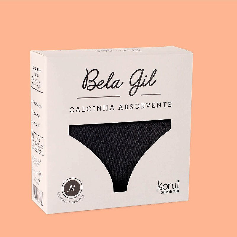 Calcinha Absorvente Bela Gil - Preta