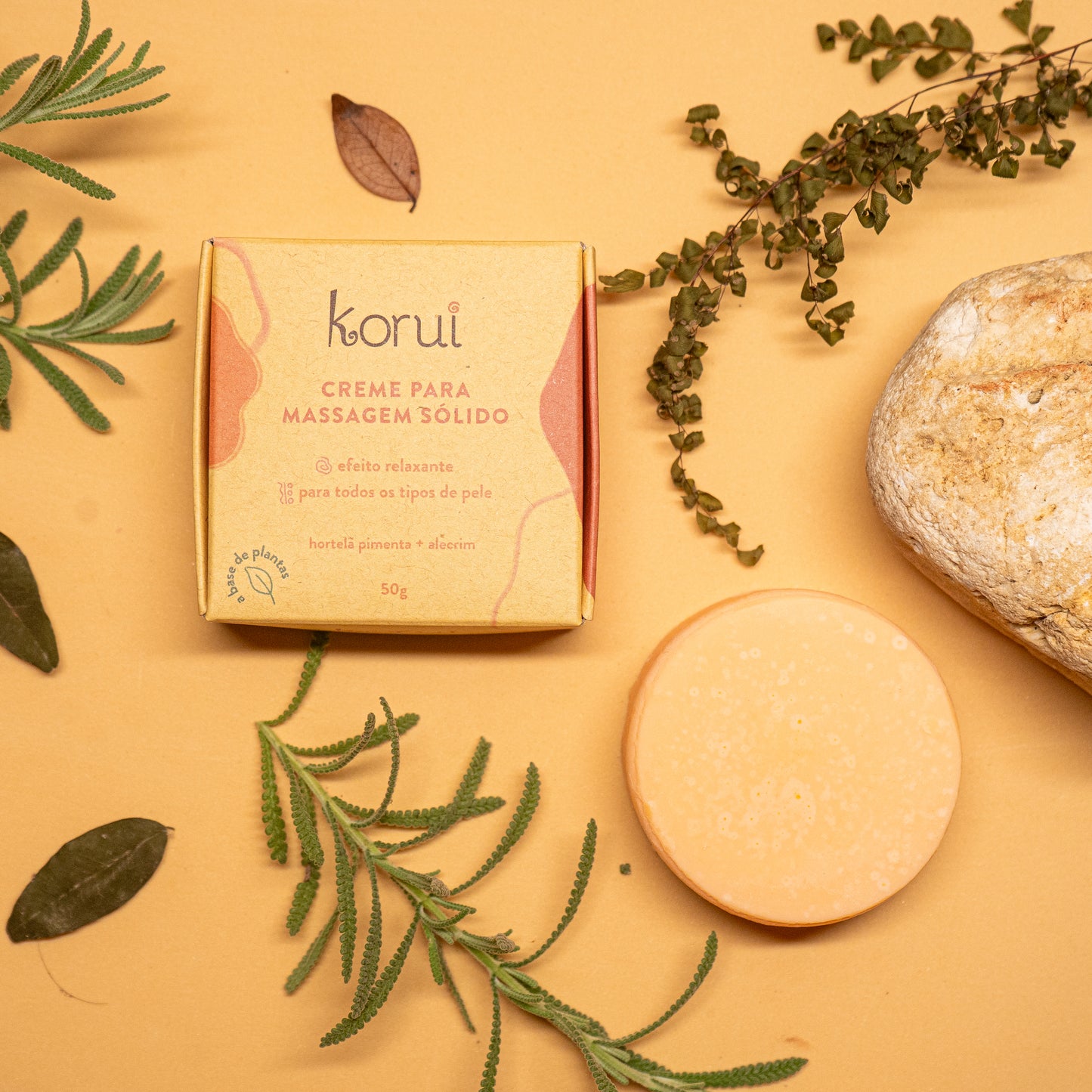 Creme para Massagem Natural Sólido