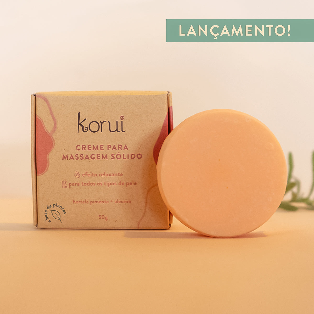 Creme para Massagem Natural Sólido