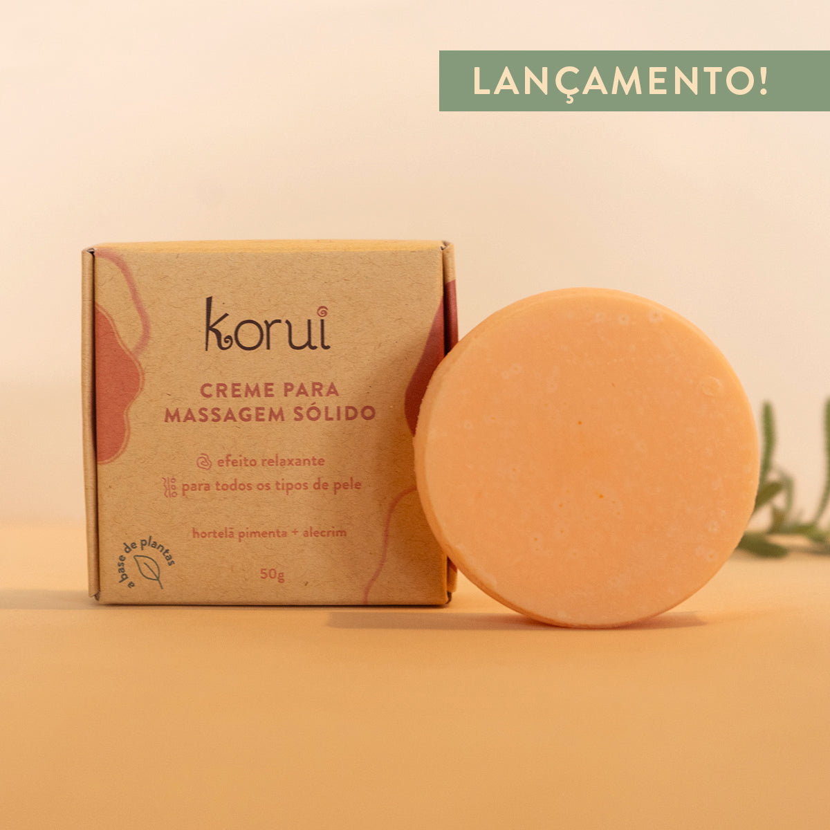 Creme para Massagem Natural Sólido