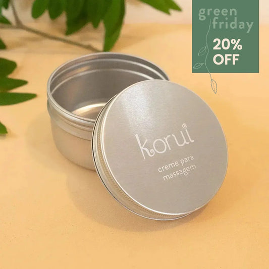 Latinha para Creme para Massagem Sólido em Barra Korui