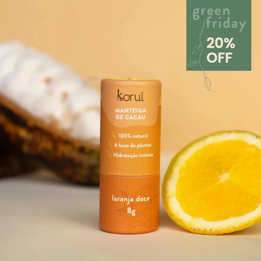 Manteiga de cacau balm labial hidratante - Laranja Doce Korui