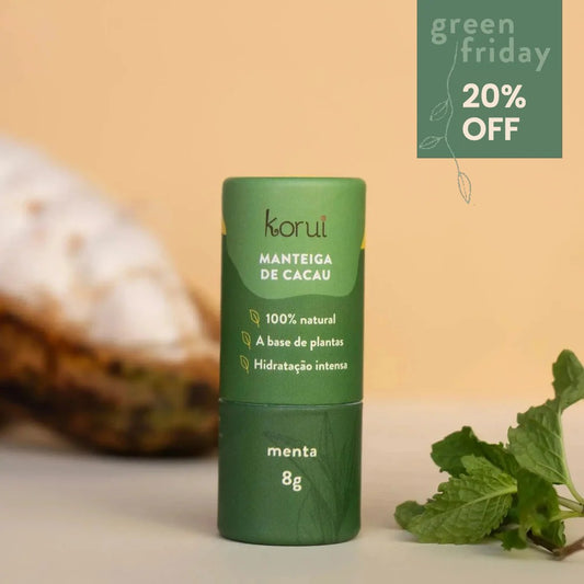 Manteiga de cacau balm labial hidratante - Menta Korui