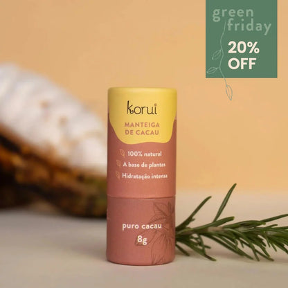 Manteiga de cacau balm labial hidratante - Puro Cacau Korui
