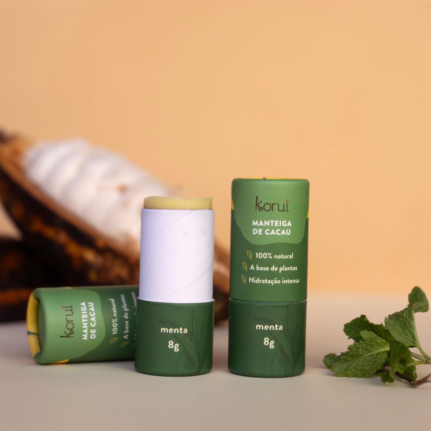 Manteiga de cacau balm labial hidratante - Menta