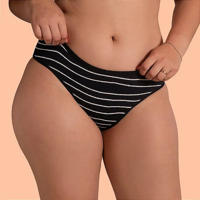 Calcinha Absorvente Básica - Preta e Branca - Korui
